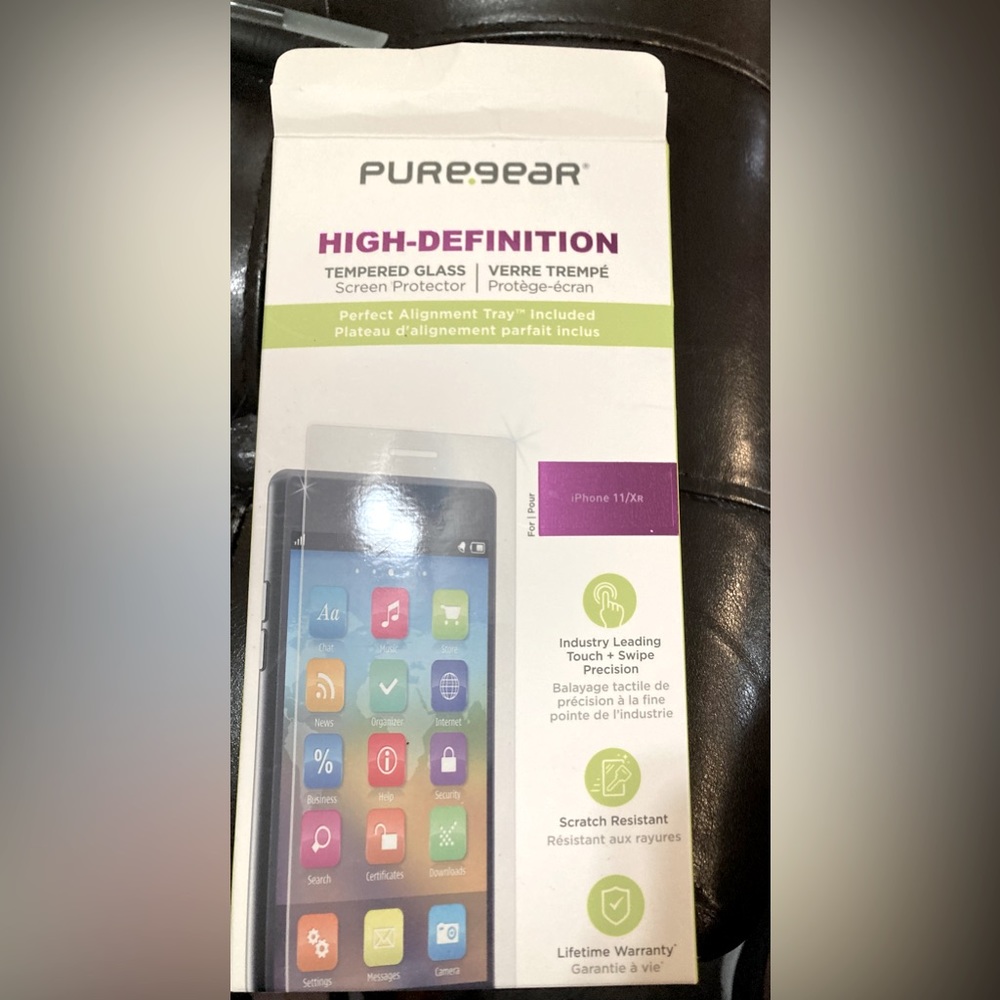 PureGear tempered glass screen protector for iPhone 11/XR